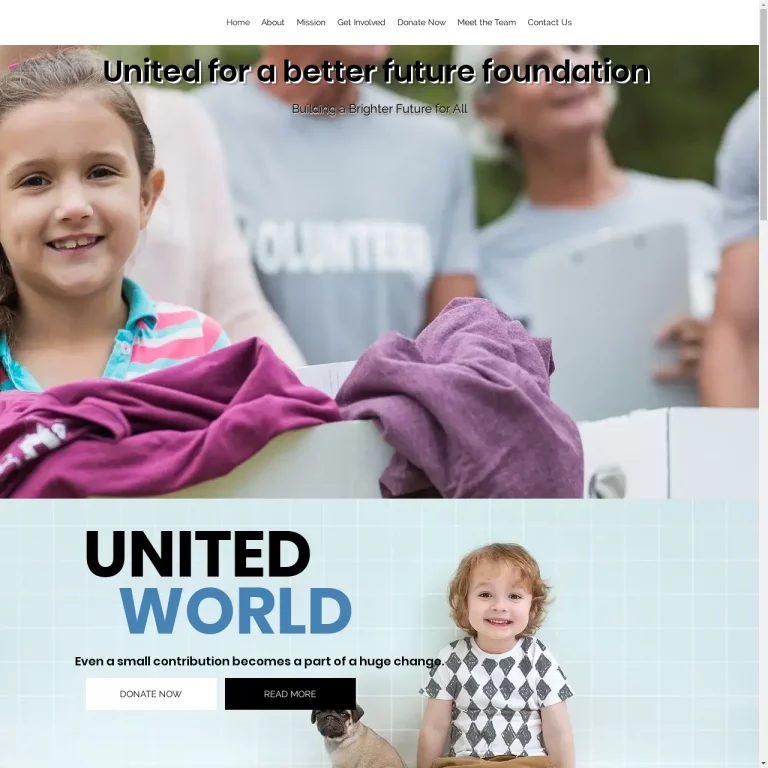 United for a better future foundation website
